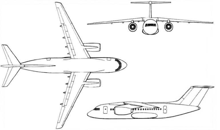 ANTONOV An-148 A148 3D view