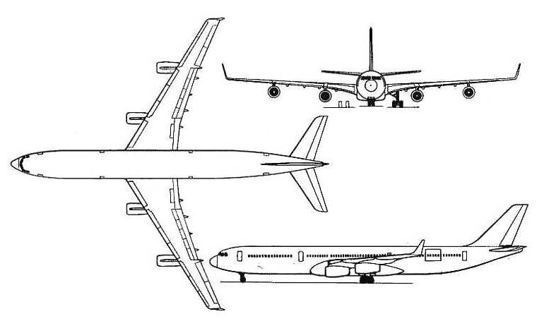 AIRBUS A-340-300 AIRBUS A-340-300 Prestige A343 3D view