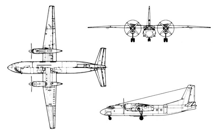 ANTONOV An-24 XIAN Y-7-100 XIAN Y-7-200 XIAN Y-7E AN24 3D view
