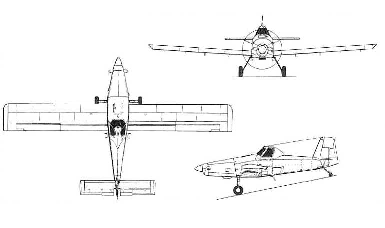 AIR TRACTOR AT-502 AIR TRACTOR AT-503 AIR TRACTOR AT-504 AT5T 3D view