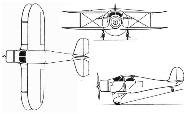 BEECH 17 Staggerwing BEECH UC-43 Traveler BEECH YC-43 Traveler BE17 3D view