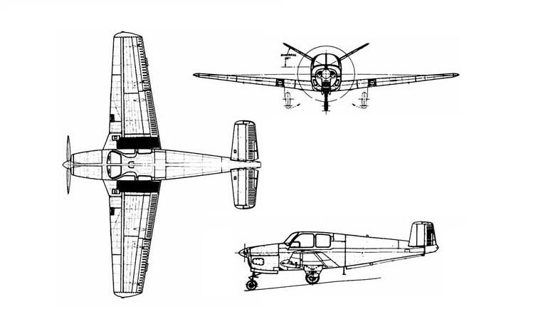 BEECH 35 Bonanza COLEMILL Starfire Bonanza 35 BE35 3D view