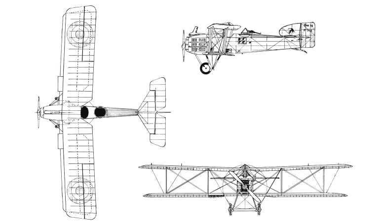 BREGUET 14 Replica BR14 3D view