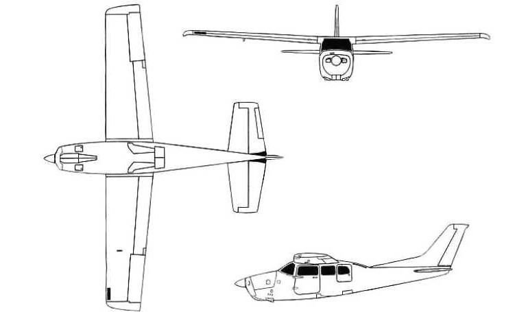 AVIONES COLOMBIA 210 CESSNA 210 CESSNA 210 Centurion C210 3D view