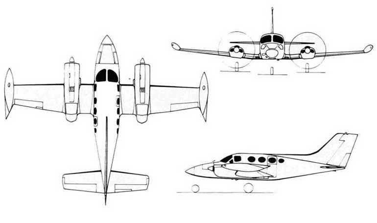 CESSNA 411 C411 3D view