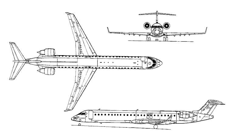 CANADAIR CL-600 Challenger 890 CANADAIR CL-600 Regional Jet CRJ-705 CANADAIR CL-600 Regional Jet CRJ-900 CRJ9 3D view