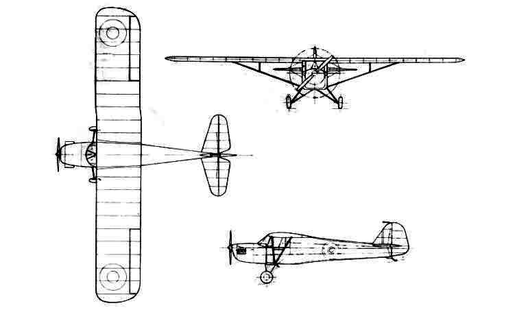 AUSTER D-4 BEAGLE-AUSTER D-4 D4 3D view