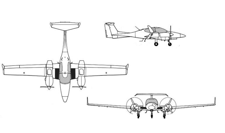 DIAMOND DA-42 Twin Star DIAMOND DA-42 Guardian DIAMOND DA-42 Twin Turbo DA42 3D view