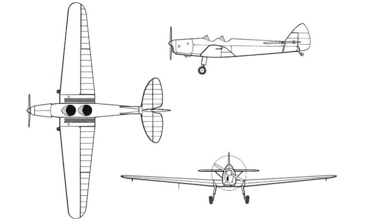 DE HAVILLAND DH-94 Moth Minor DH94 3D view