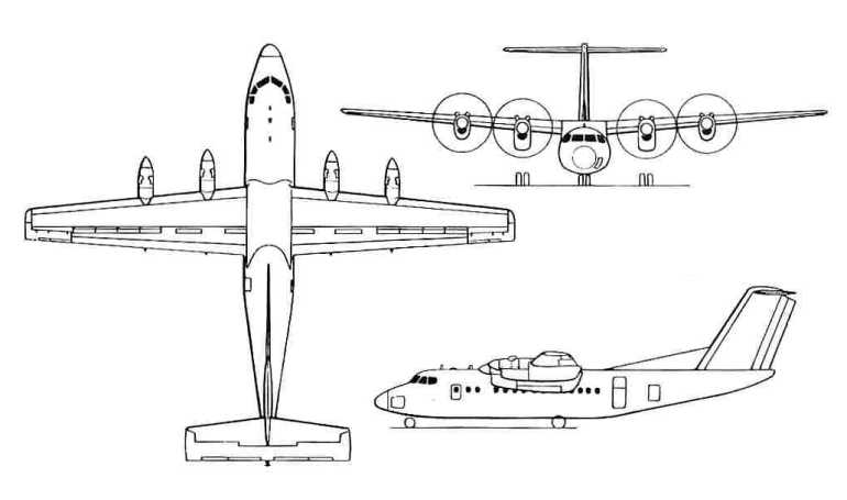 DE HAVILLAND CANADA DHC-7 Dash 7 DE HAVILLAND CANADA EO-5 Dash 7 DE HAVILLAND CANADA O-5 Dash 7 DE HAVILLAND CANADA RC-7 Dash 7 DHC7 3D view