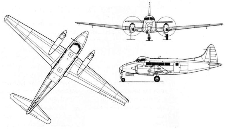 DE HAVILLAND DH-104 Dove DE HAVILLAND DH-104 Devon DE HAVILLAND DH-104 Sea Devon HAWKER SIDDELEY DH-104 Dove RILEY Dove 400 RILEY Executive 400 DOVE 3D view