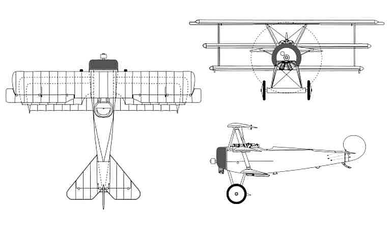 FOKKER Dr-1 Replica REDFERN Fokker Dr-1 SANDS Fokker Dr-1 DR1 3D view
