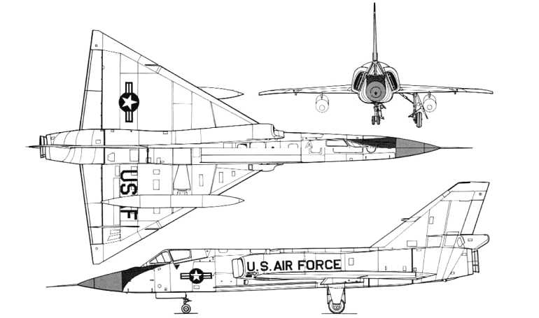 CONVAIR QF-106 Delta Dart F106 3D view