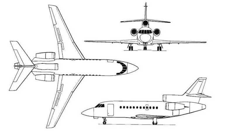 DASSAULT Falcon 900 DASSAULT Mystere 900 F900 3D view