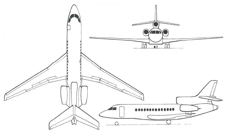 DASSAULT Falcon 8X FA8X 3D view
