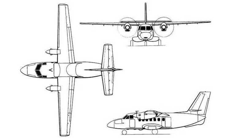 AIRCRAFT INDUSTRIES L-410 Turbolet LET L-410 Turbolet LET L-420 Turbolet L410 3D view