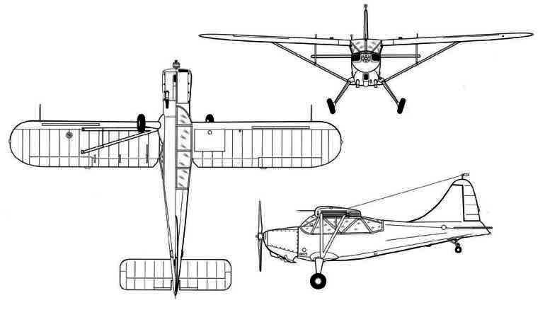 STINSON L-5 Sentinel STINSON OY Sentinel STINSON U-19 Sentinel STINSON V-76 Sentinel L5 3D view