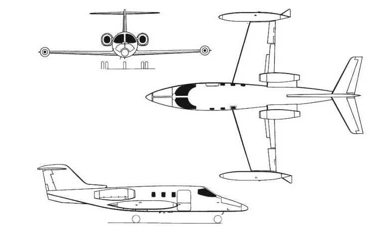 GATES LEARJET 25 LEAR JET 25 LJ25 3D view