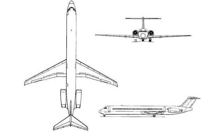 BOEING MD-82 MCDONNELL DOUGLAS MD-82 SHANGHAI MD-82 MD82 3D view