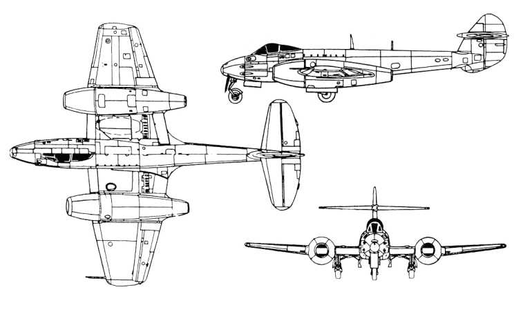 ARMSTRONG WHITWORTH Meteor GLOSTER Meteor METR 3D view
