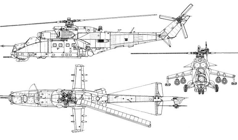 MIL Mi-24 MIL Mi-25 MIL Mi-35 MIL AH-2 Sabre MIL Mi-35 Caribe MI24 3D view