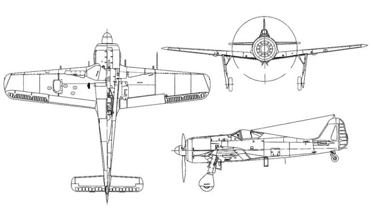 THUNDER WINGS Focke-Wulf Fw-190 TFOC 3D view